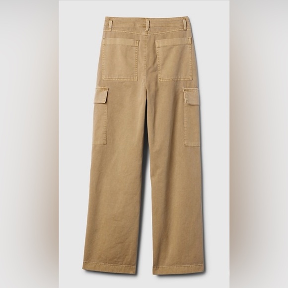 Mid Rise Loose Khaki Cargo Pants- Gap - Picture 1 of 3
